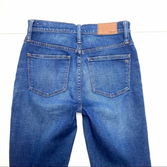 Madewell Cali Demi Boot High Rise Crop Legs Jeans Unpatched Edition Raw Hem - Picture 6 of 10